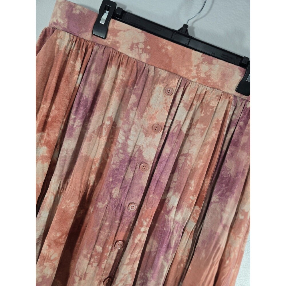 Torrid BOHO Festival Midi Skirt Challis Pleated Tie Dye Plus Size 2 2x BQ - Picture 3 of 9
